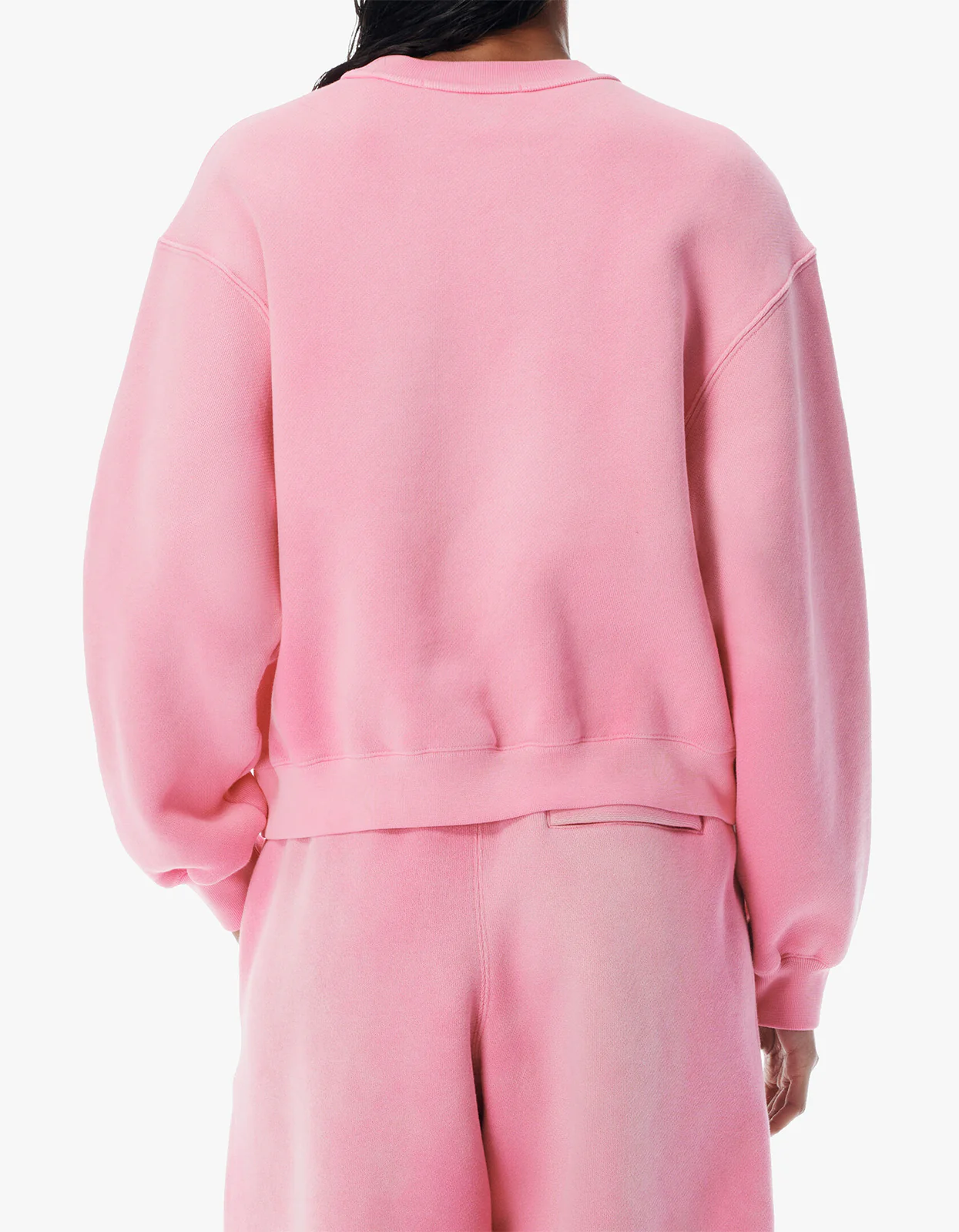 Essential Terry Crew Sweatshirt W/ Puff Paint Logo - Washed Lotus - Image 2