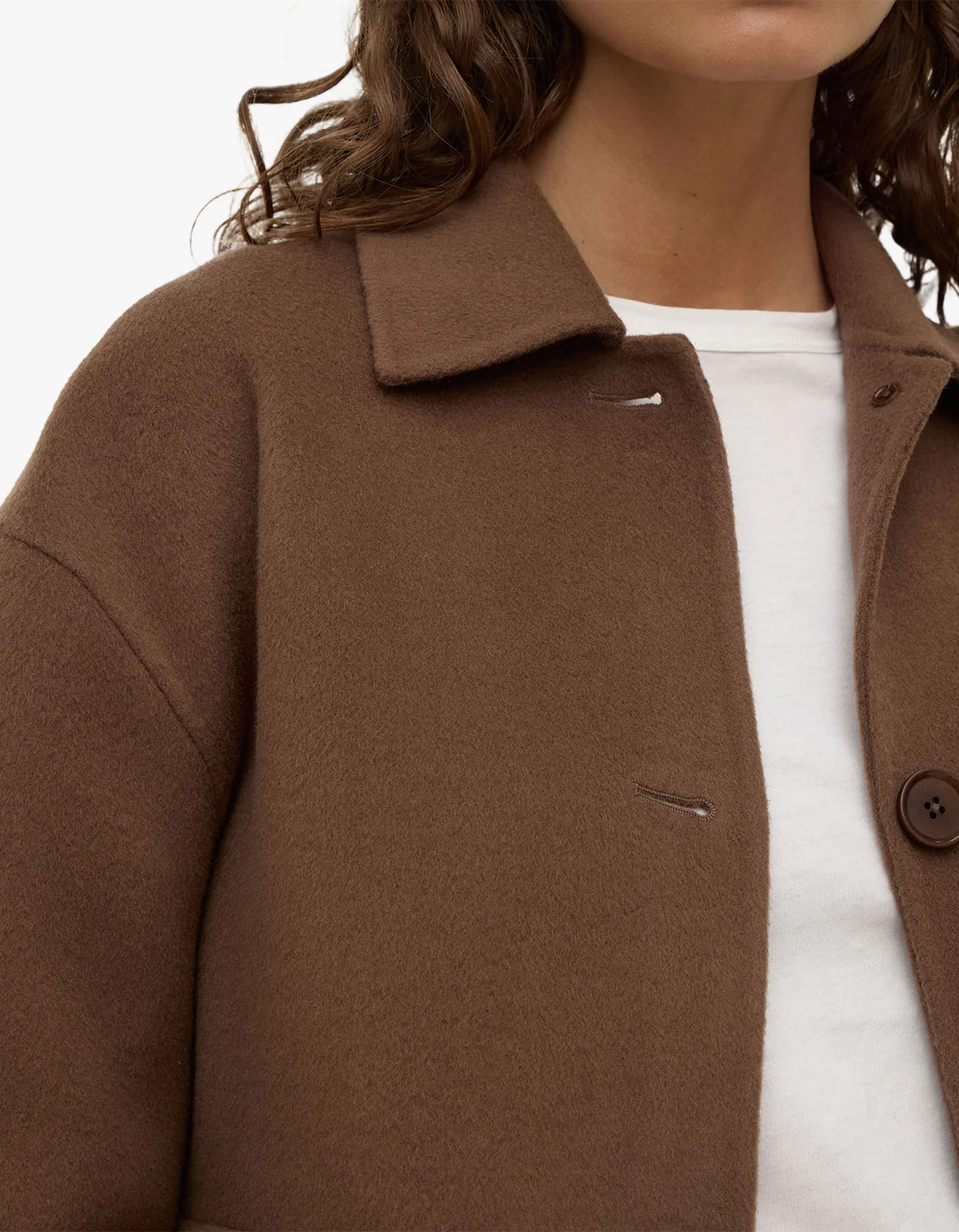Mya Wool Jacket - Milk Choc - Image 3