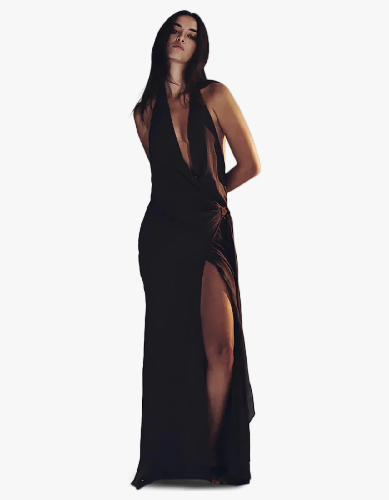 Soneva Wrap Dress - Dark Chocolate - Image 2