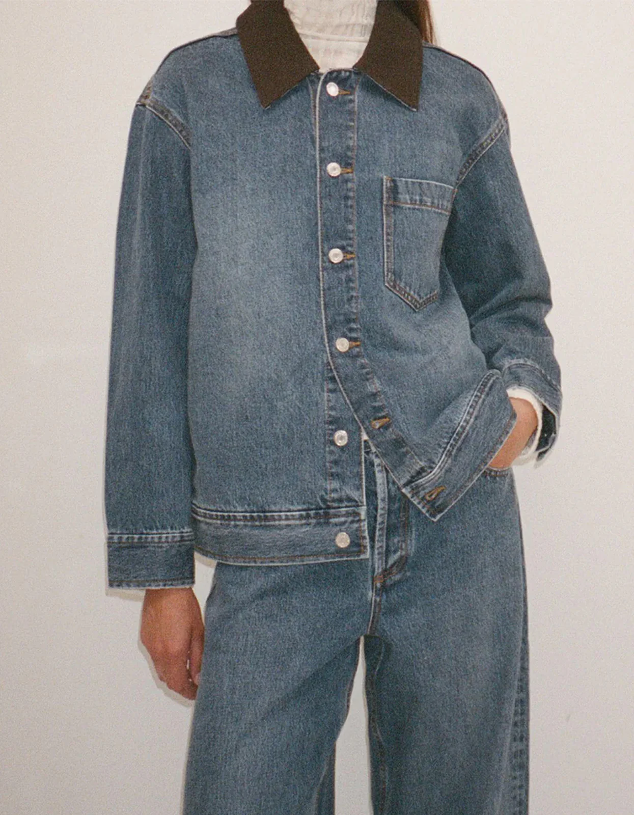 Alonzo Denim Jacket - Dark Classic Blue - Image 2