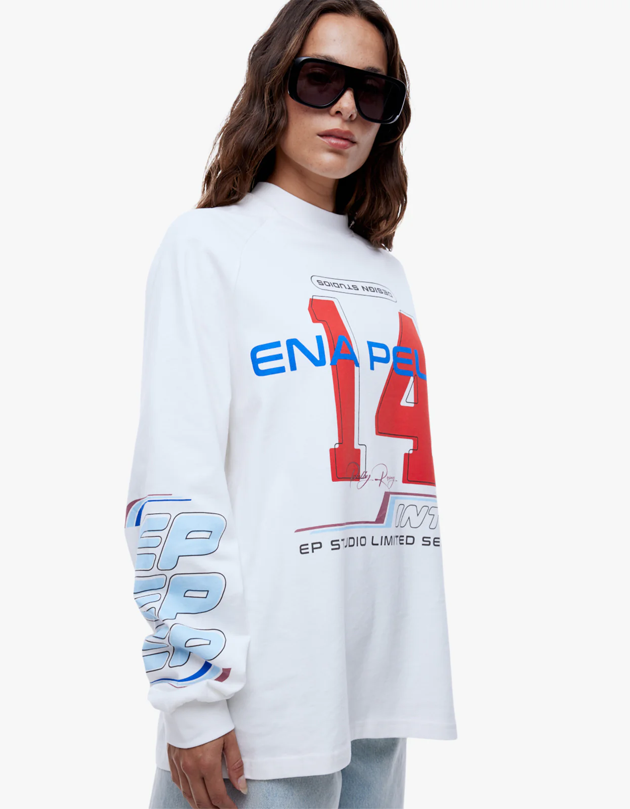 Team Pelly Long Sleeve Tee - Vintage White - Image 3
