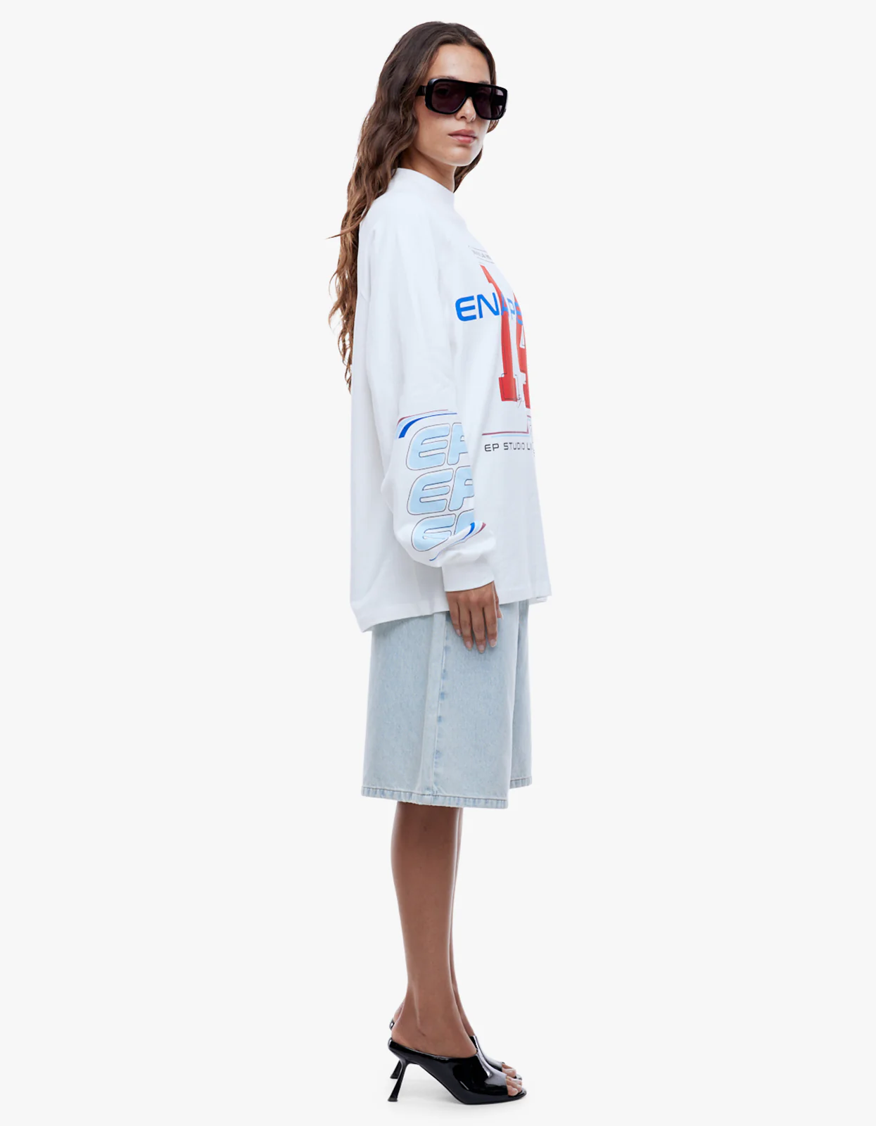 Team Pelly Long Sleeve Tee - Vintage White - Image 4