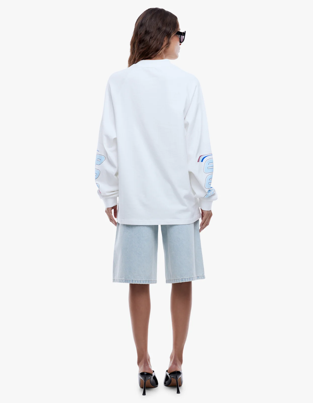 Team Pelly Long Sleeve Tee - Vintage White - Image 5