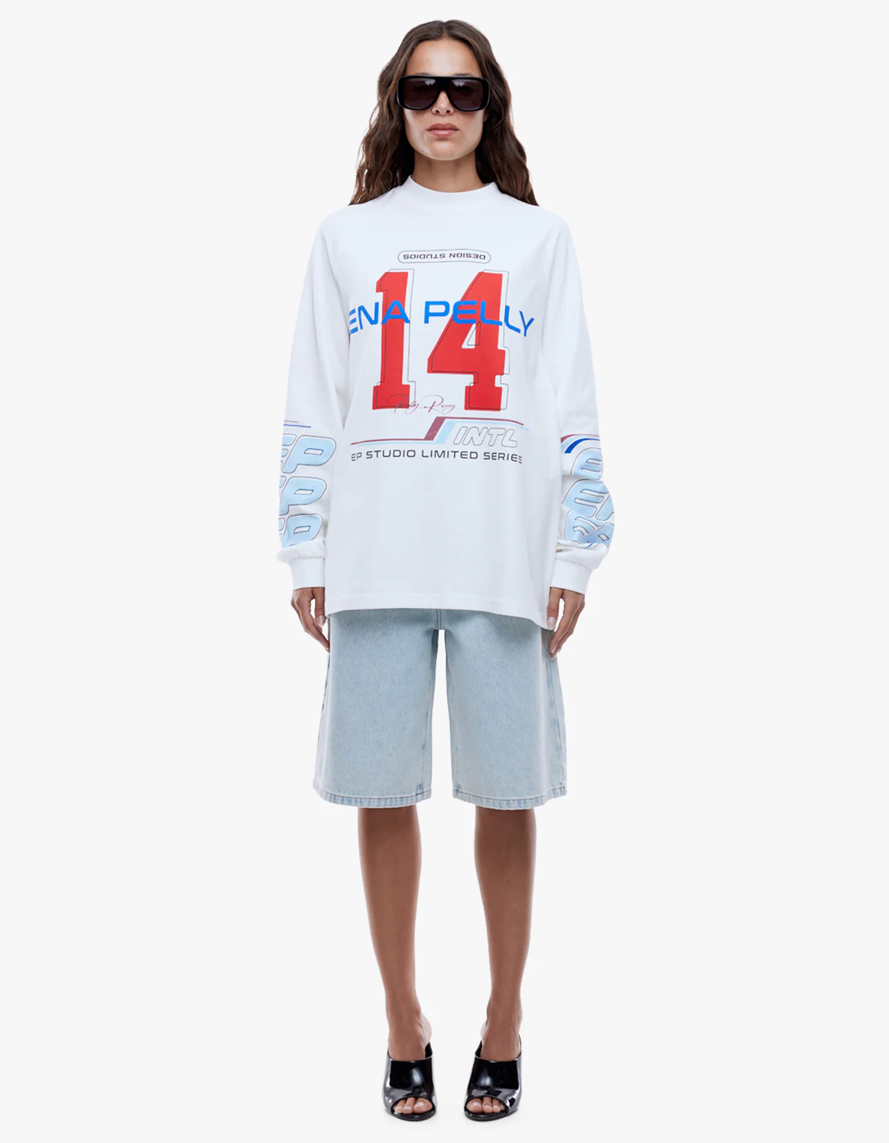 Team Pelly Long Sleeve Tee - Vintage White - Image 6