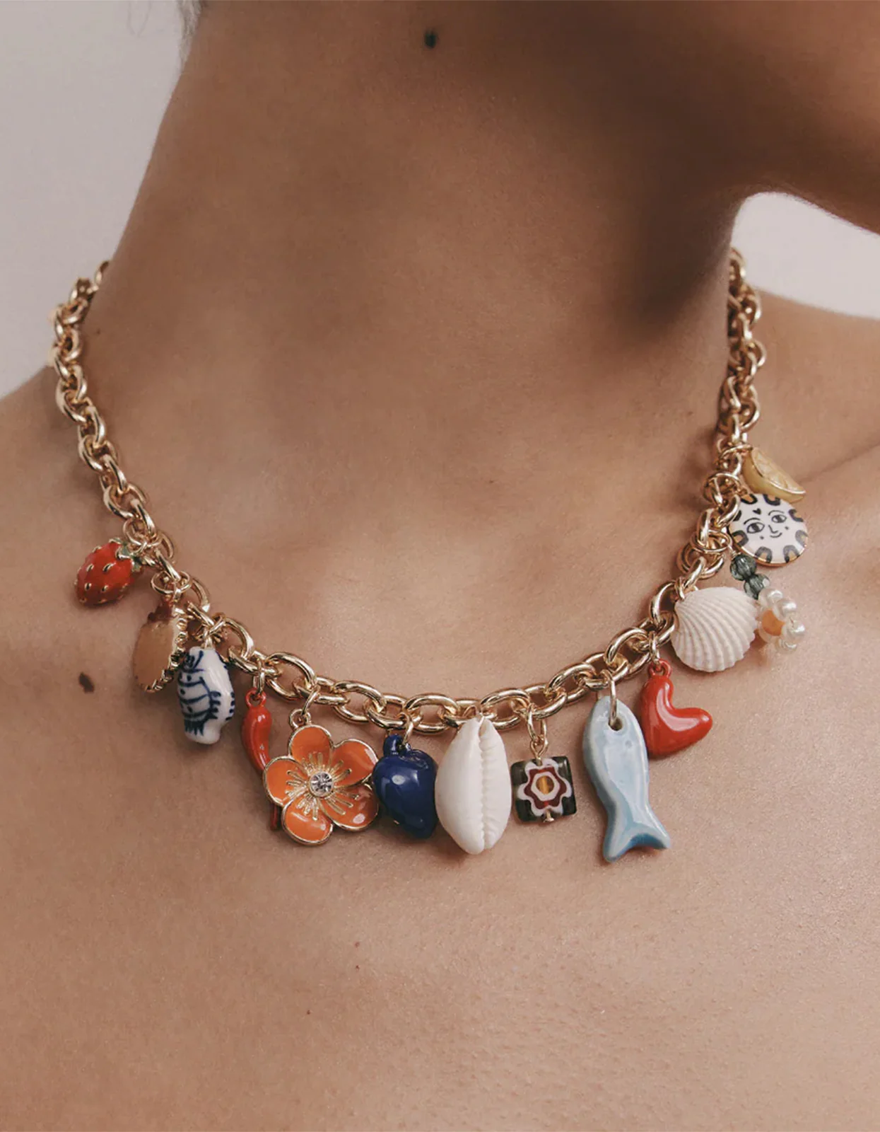 Positano Charm Necklace - Gold - Image 3