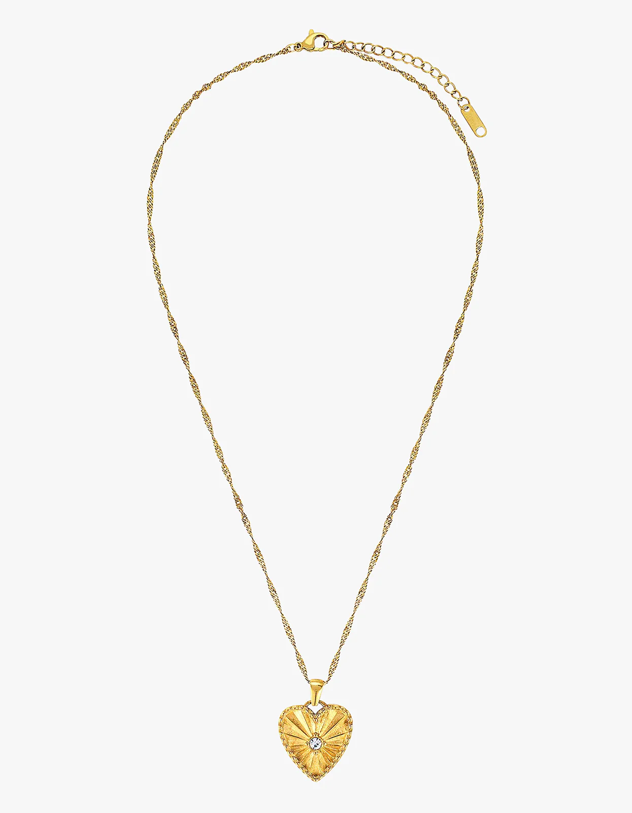 Sophie Heart Pendant Necklace - Gold - Image 4