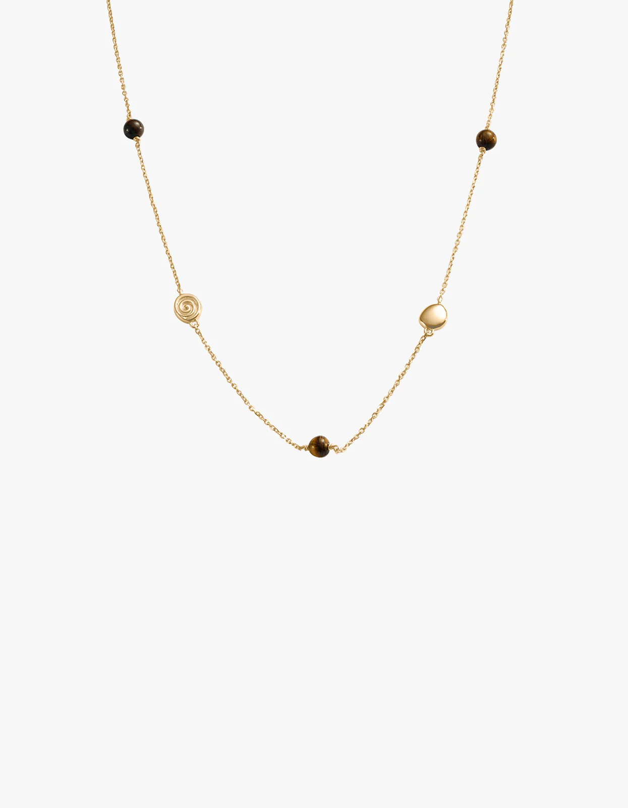 Tempo Tigers Eye Necklace - 18K Gold Vermeil