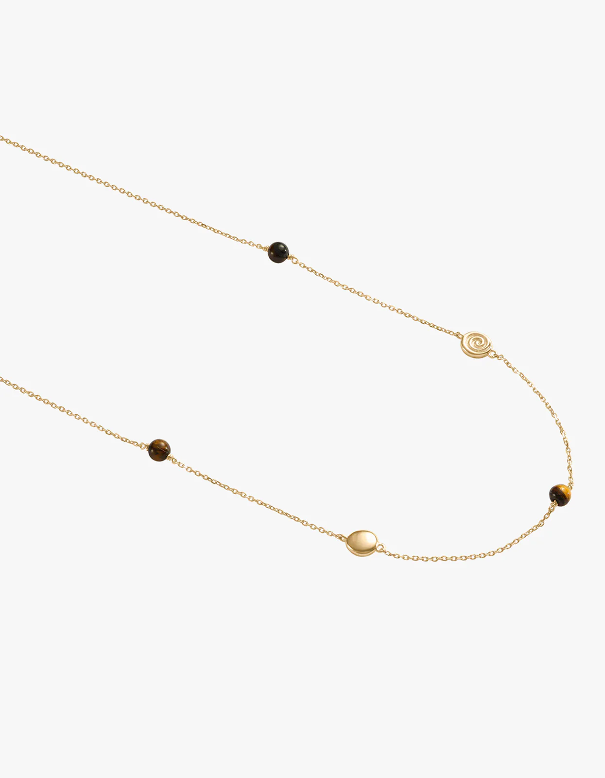 Tempo Tigers Eye Necklace - 18K Gold Vermeil - Image 4