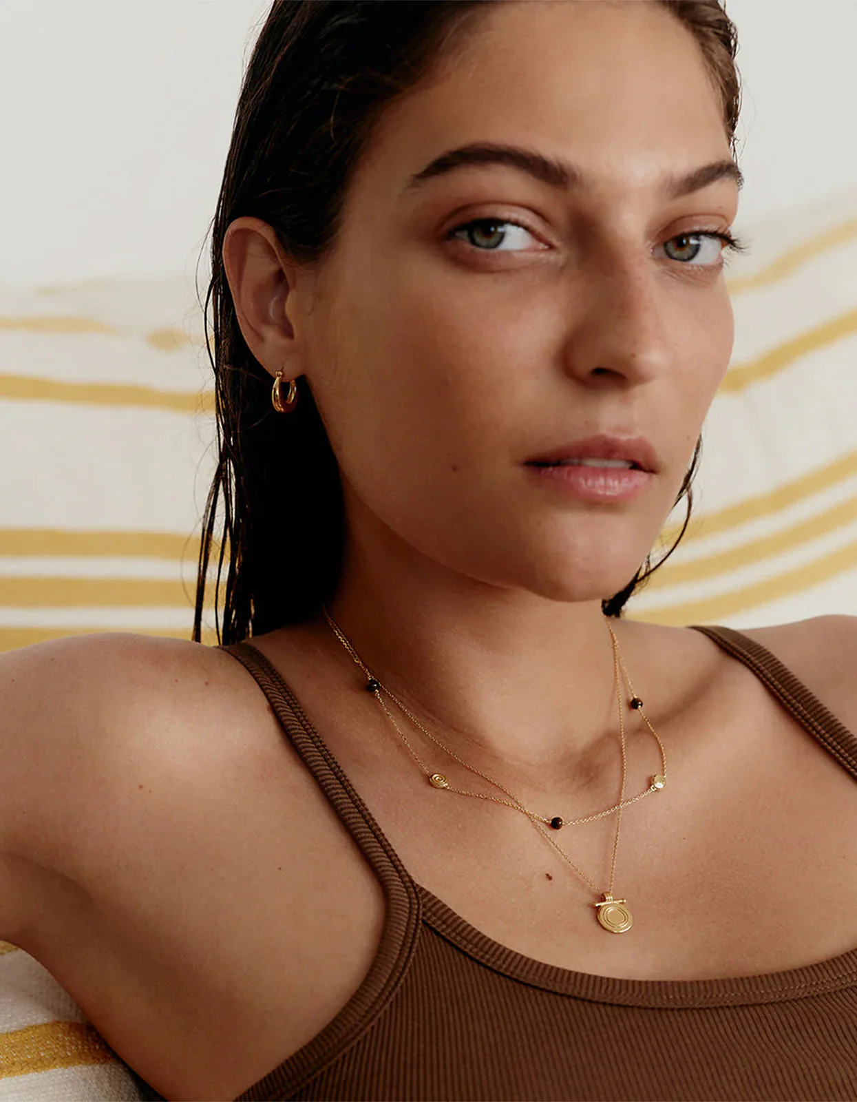 Tempo Tigers Eye Necklace - 18K Gold Vermeil - Image 5