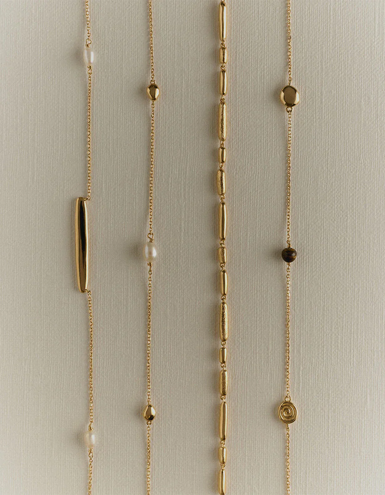 Tempo Tigers Eye Necklace - 18K Gold Vermeil - Image 6