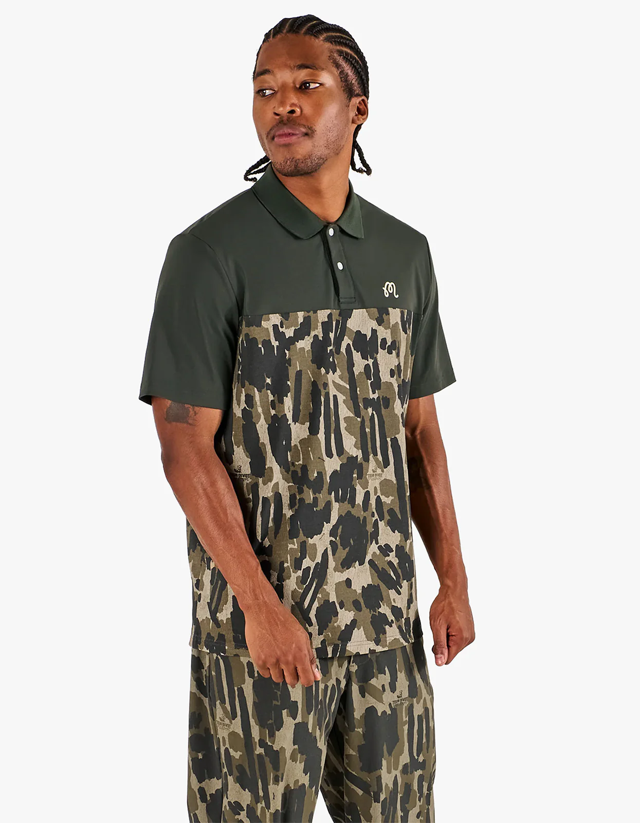 Tour Divot Camo Polo - Bark Camo - Image 3