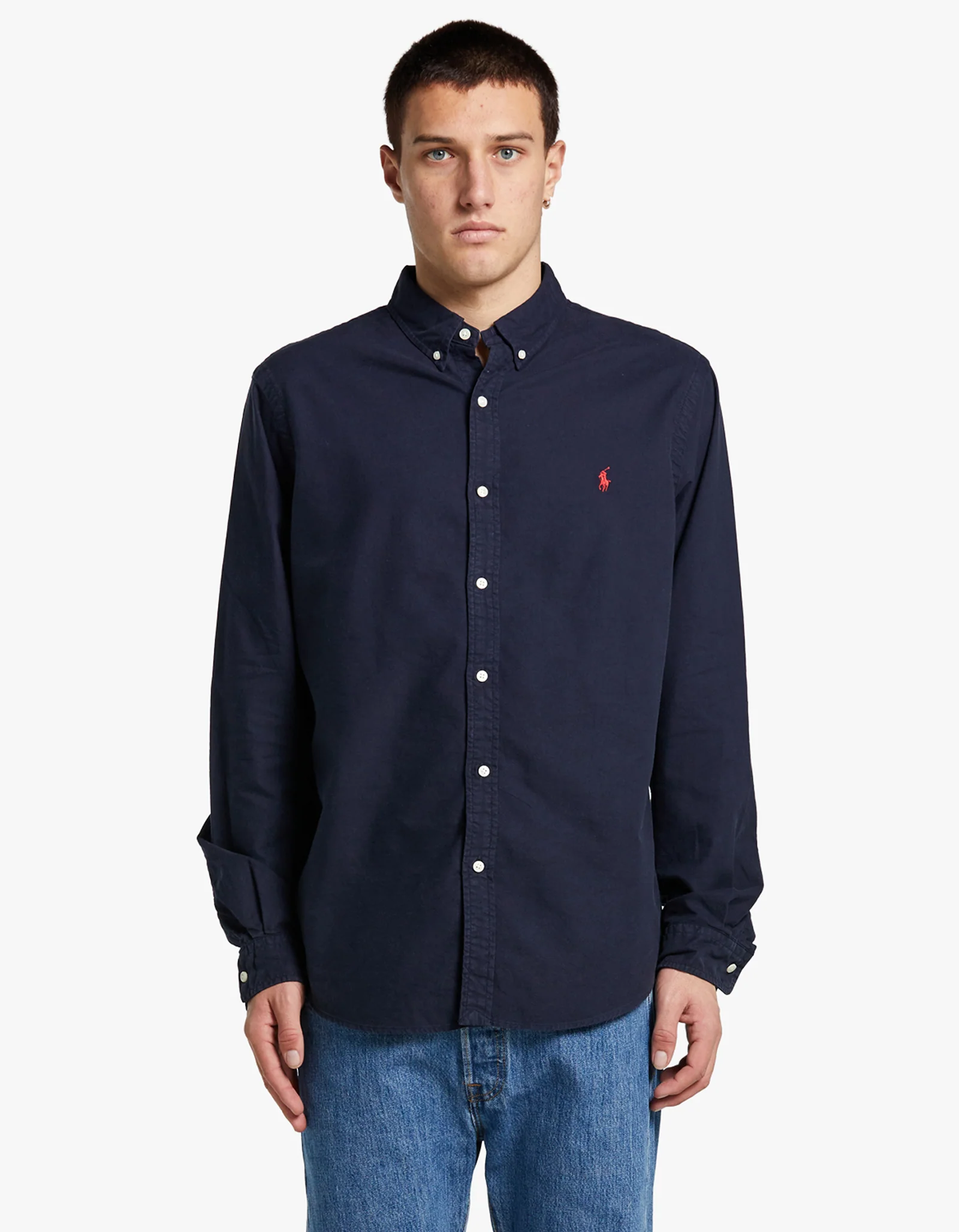 Custom Fit Oxford Shirt - RL Navy - Image 3