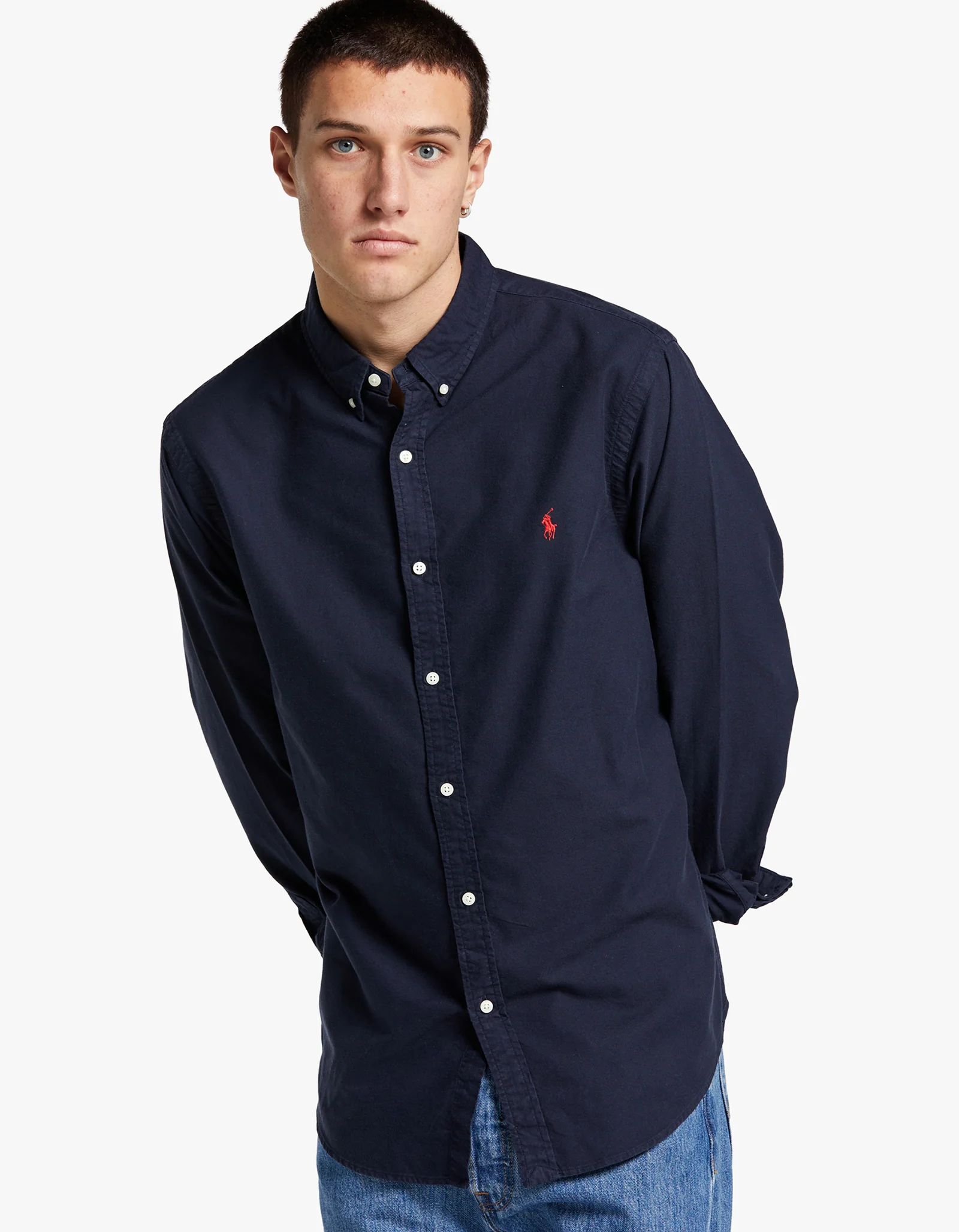 Custom Fit Oxford Shirt - RL Navy - Image 6