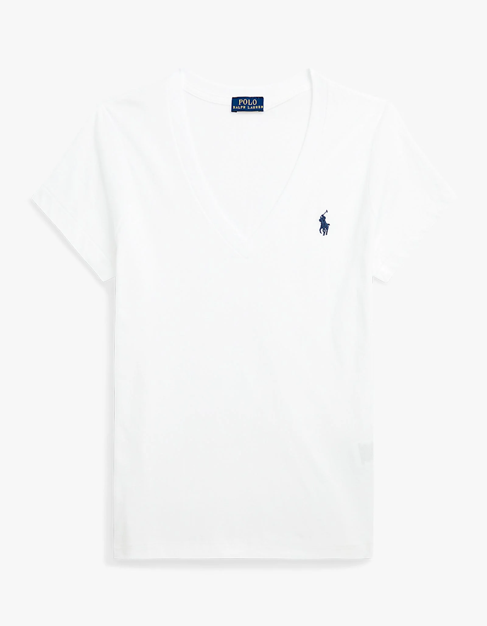 V Neck Short Sleeve T-Shirt - White - Image 7