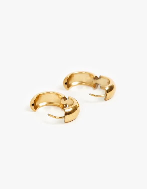 Petite Thick Huggies 18MM - 18K Gold Vermeil - Image 5