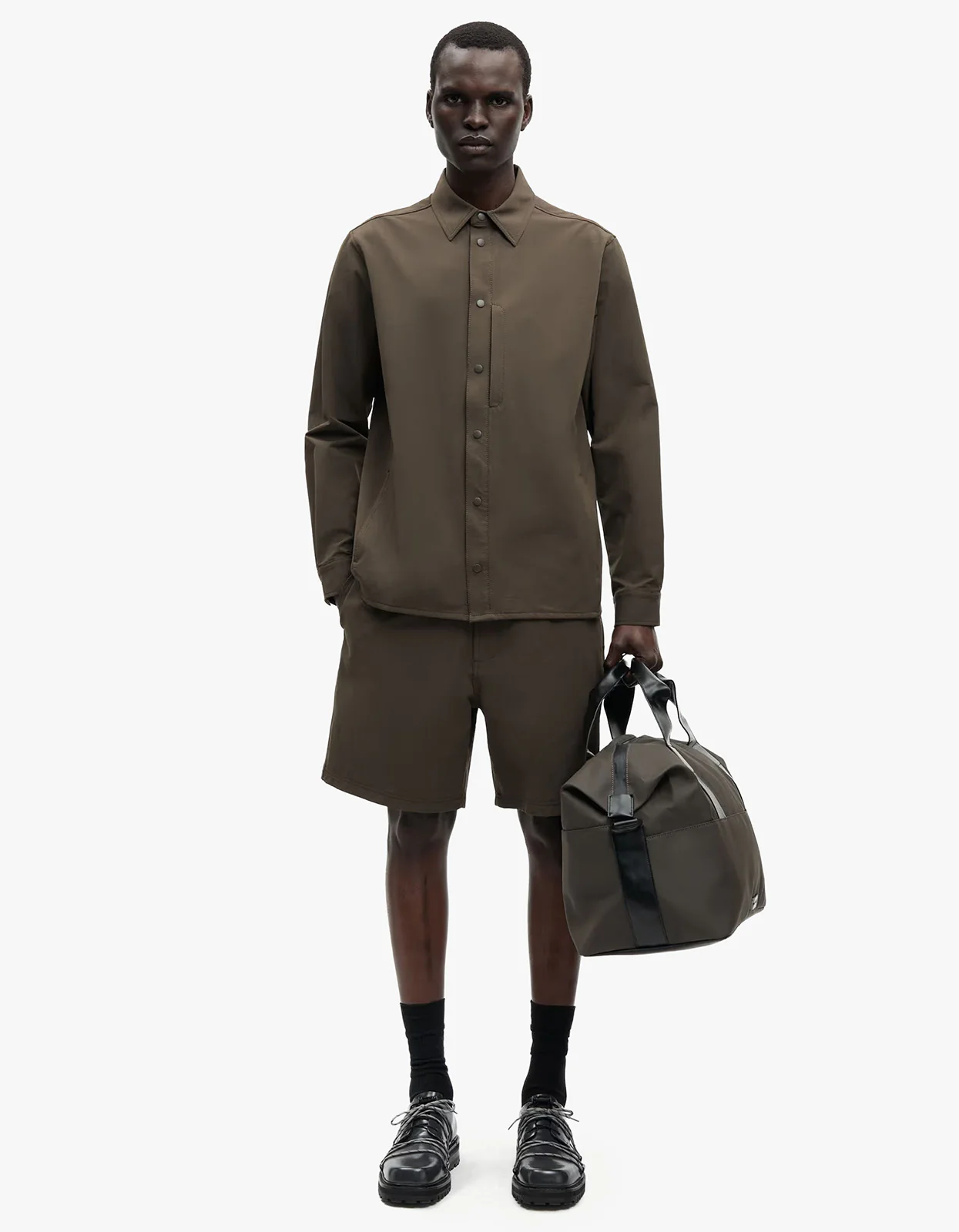 Sadamon X Overshirt 15913 - Black Olive - Image 2
