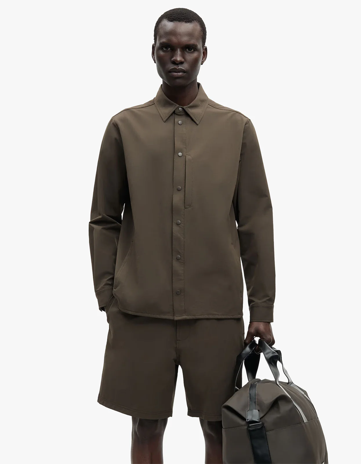 Sadamon X Overshirt 15913 - Black Olive - Image 3