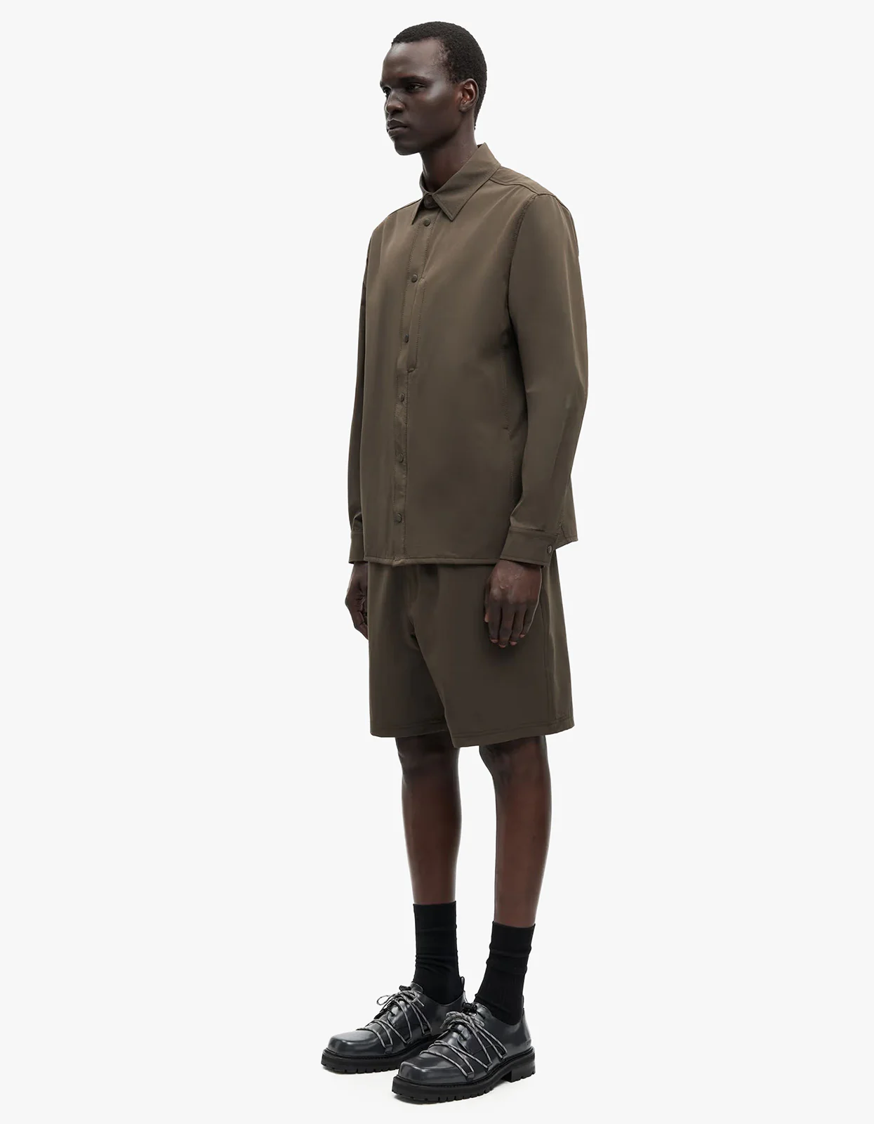 Sadamon X Overshirt 15913 - Black Olive - Image 5