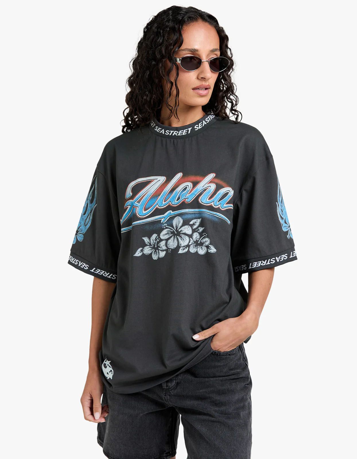 Aloha Motos SS T-Shirt - Washed Black - Image 2
