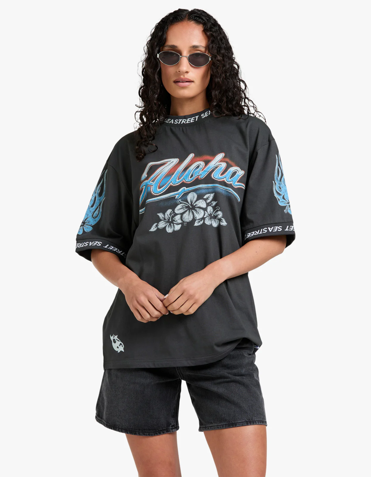 Aloha Motos SS T-Shirt - Washed Black - Image 4