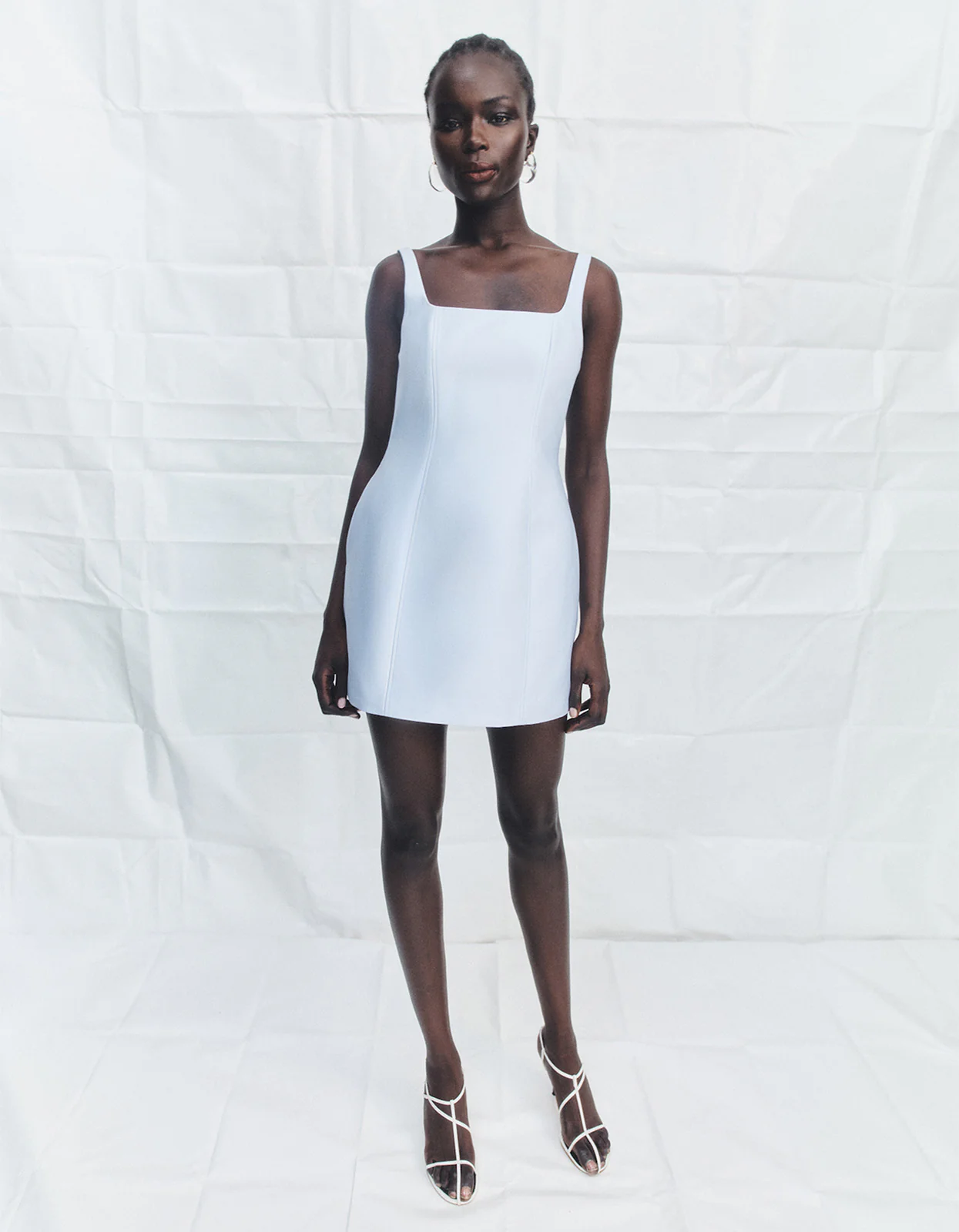 Otis Square Neck Mini Dress - Sky - Image 8