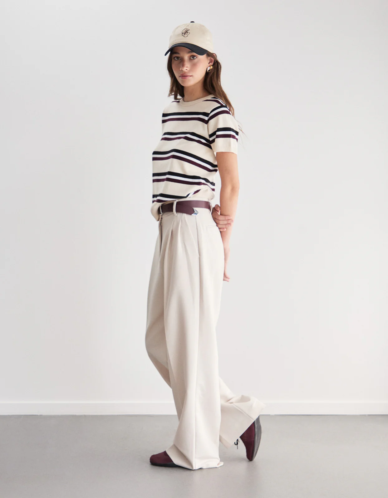 Capri Tee - Ivory Stripe - Image 4