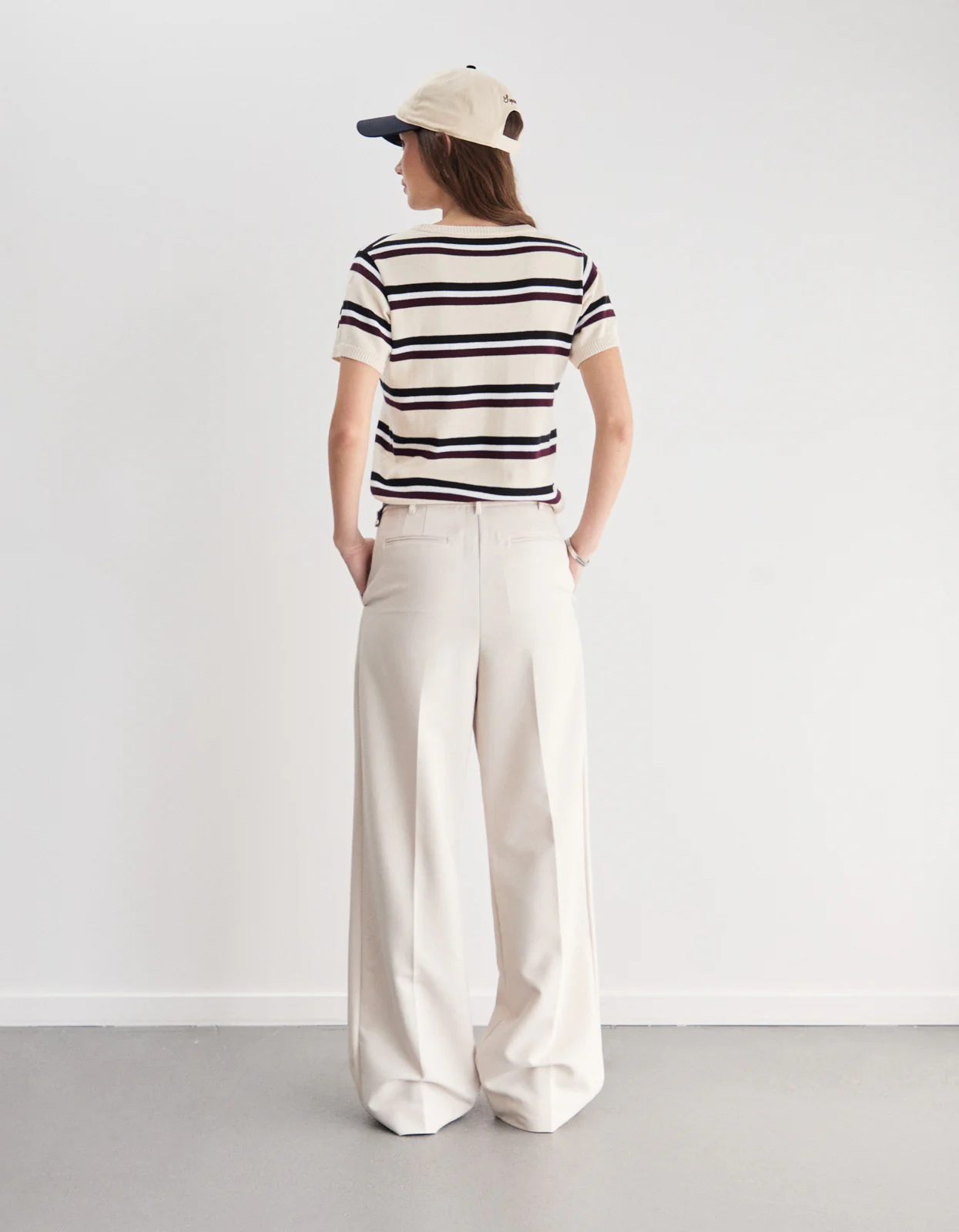 Capri Tee - Ivory Stripe - Image 5